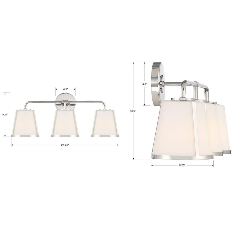 Fulton 3 Light Bath Vanity Light by Crystorama