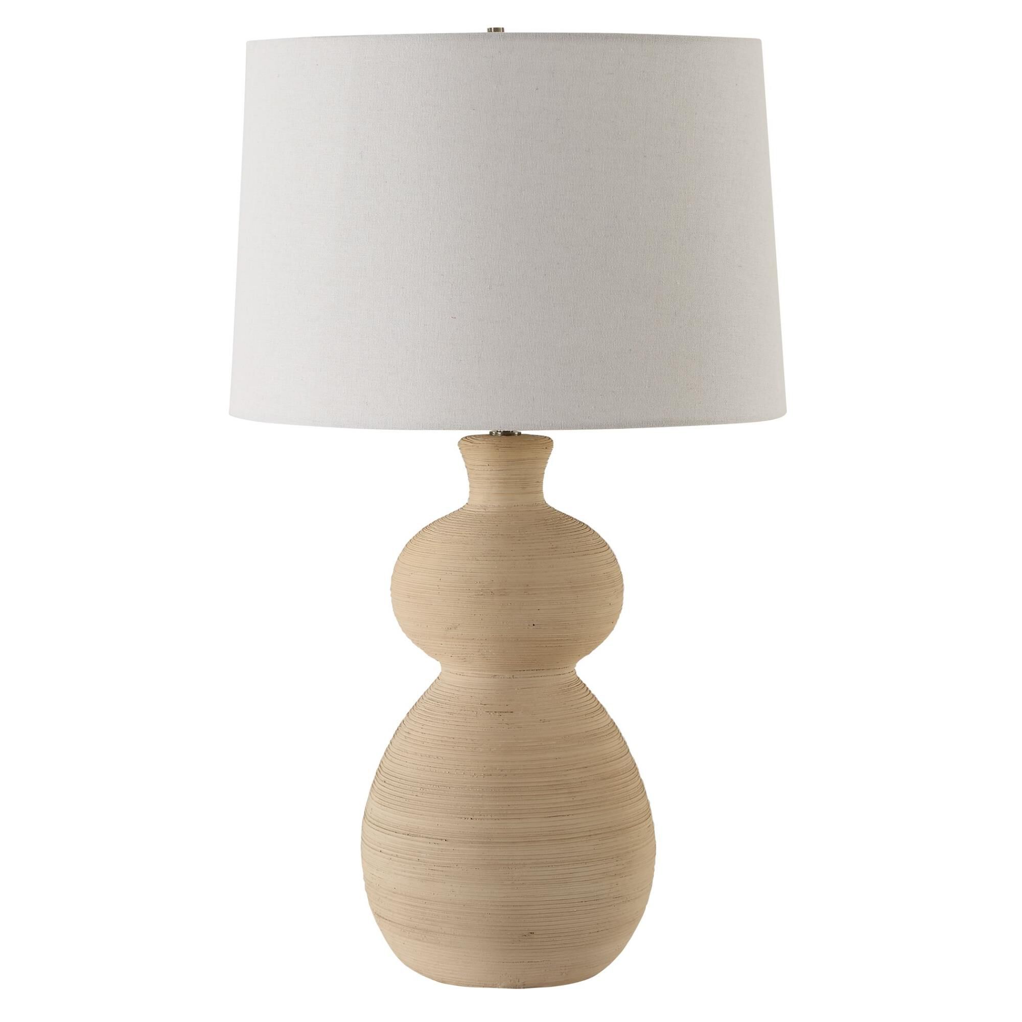 Shown in The Pueblo Table Lamp Combines The Rustic Beauty Of The Southwest With A Touch Of Timeless Elegance  finish and Round Hardback shade