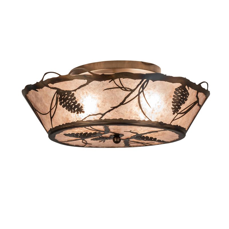 Whispering Pines 23 Inch 3 Light Flush Mount by Meyda Lighting