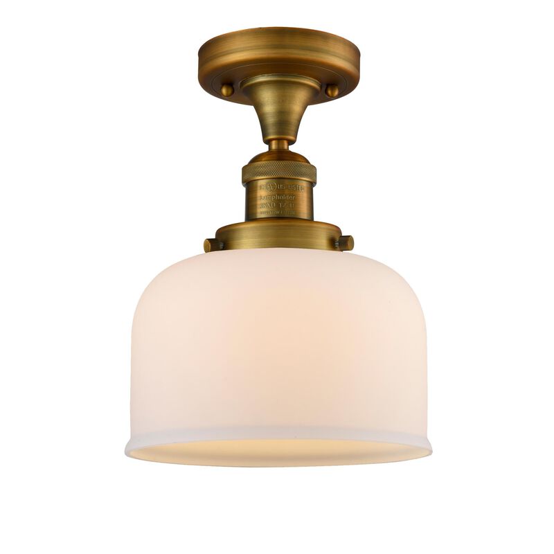 Bruno Marashlian Large Bell 8 Inch 1 Light LED Semi Flush Mount by Innovations Lighting