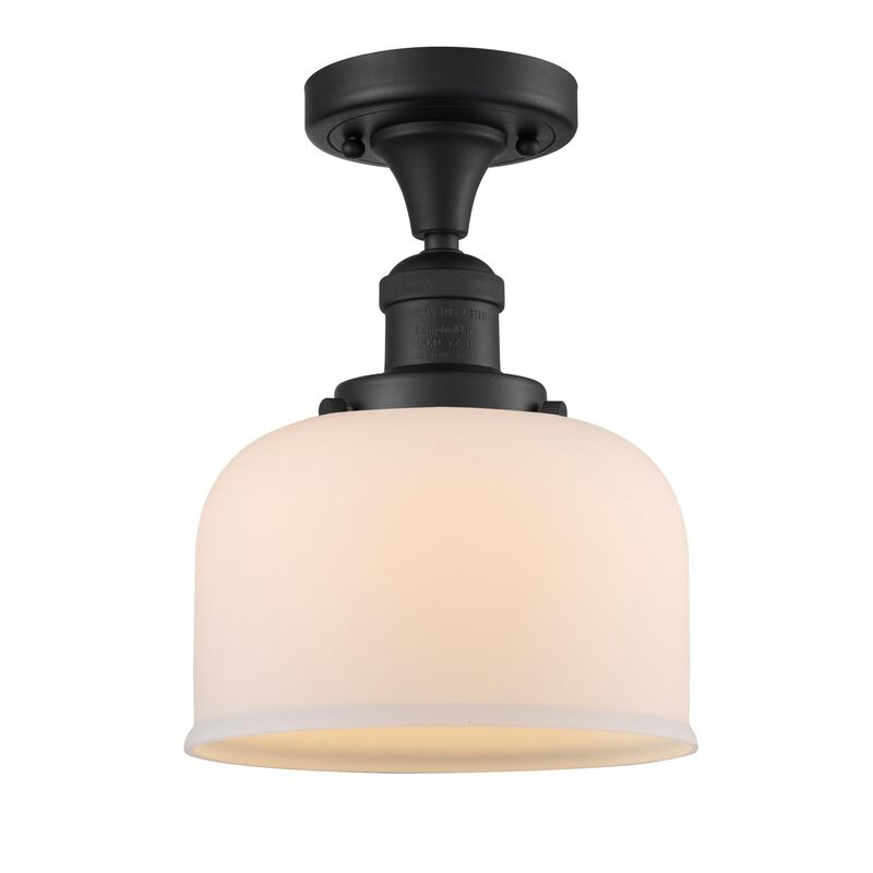 Bruno Marashlian Large Bell 8 Inch 1 Light LED Semi Flush Mount by Innovations Lighting