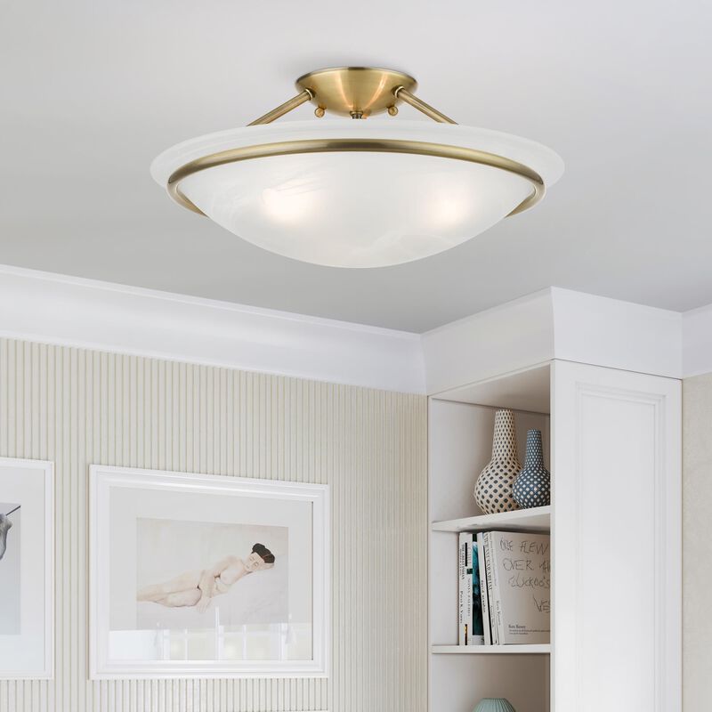 Newburgh 3 Light Semi Flush Mount by Livex Lighting