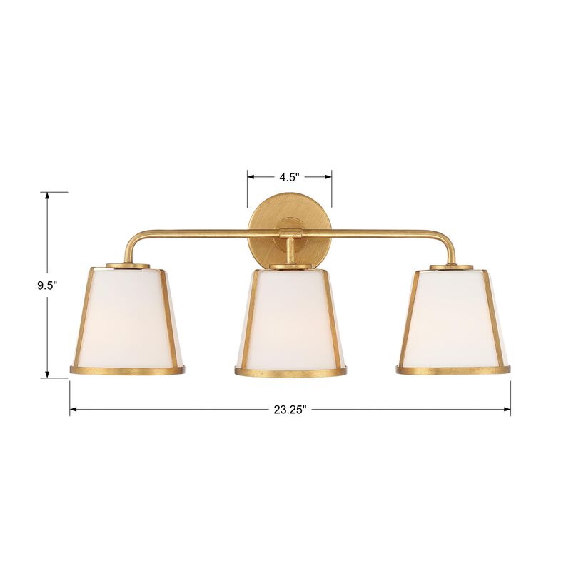 Fulton 3 Light Bath Vanity Light by Crystorama