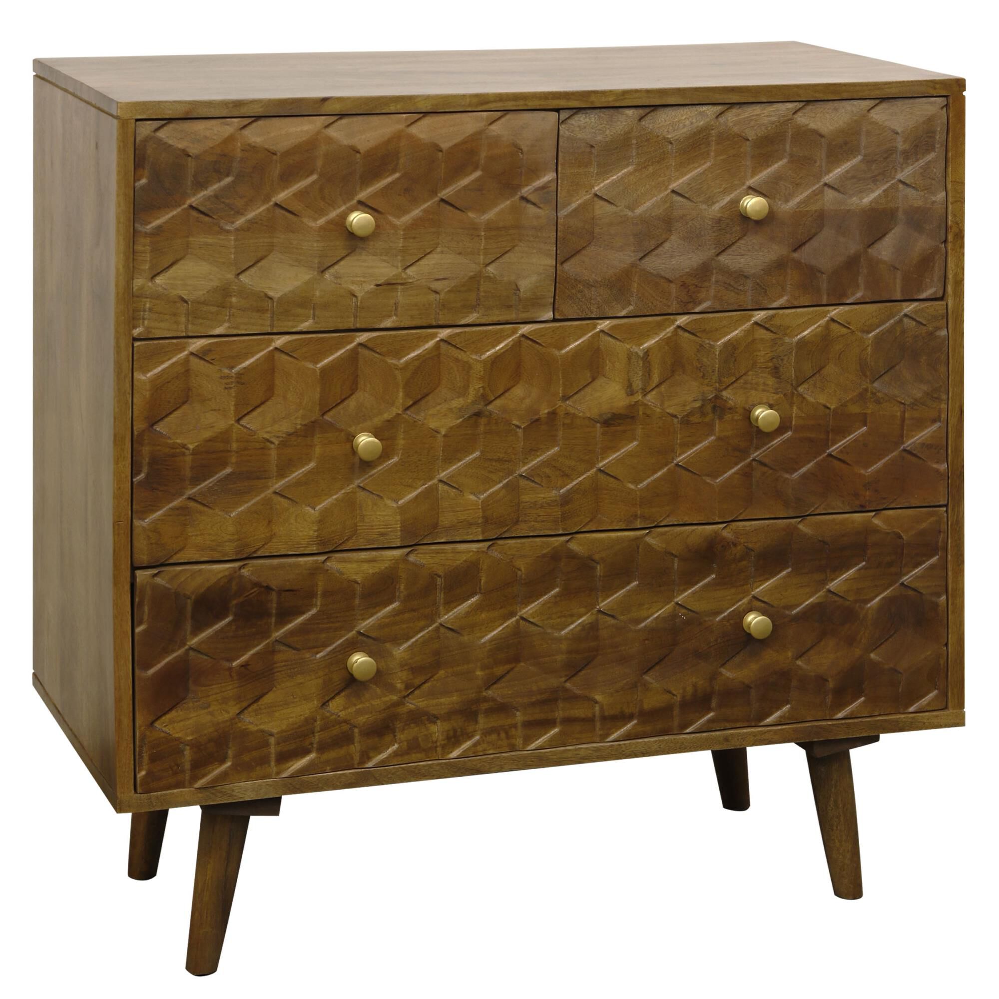 Shown in Mahogany Brown and Brushed Brass finish