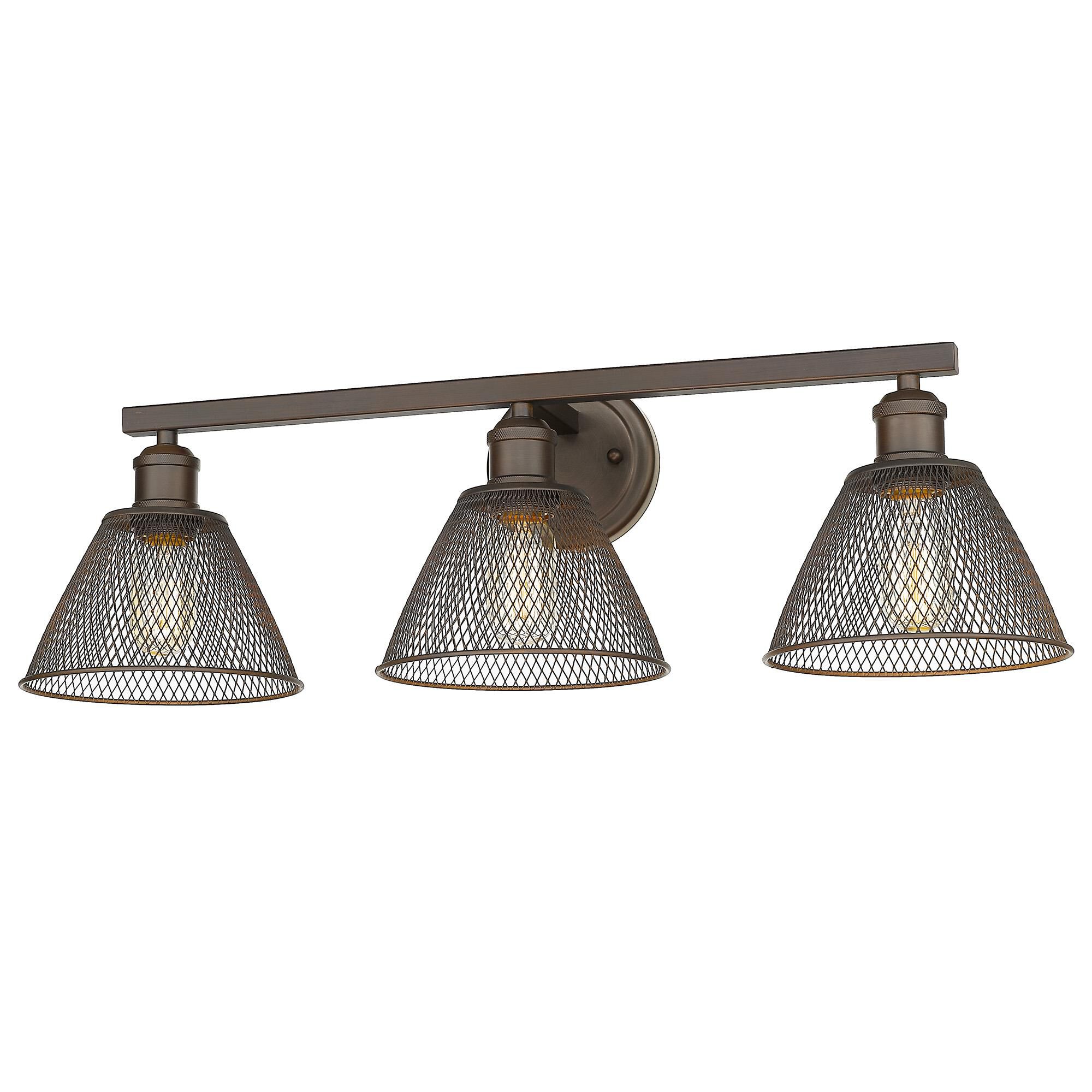 Shown in Rubbed Bronze finish and Rubbed Bronze shade