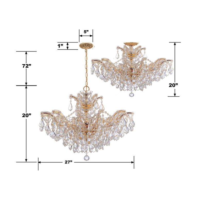 Maria Theresa 27 Inch 6 Light Chandelier by Crystorama