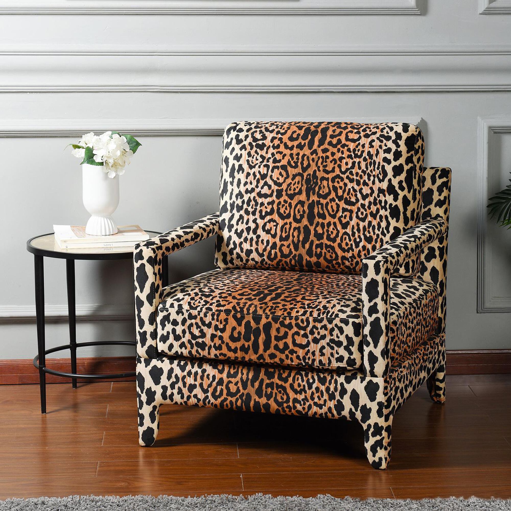 Shown in Brown Cheetah Printed finish