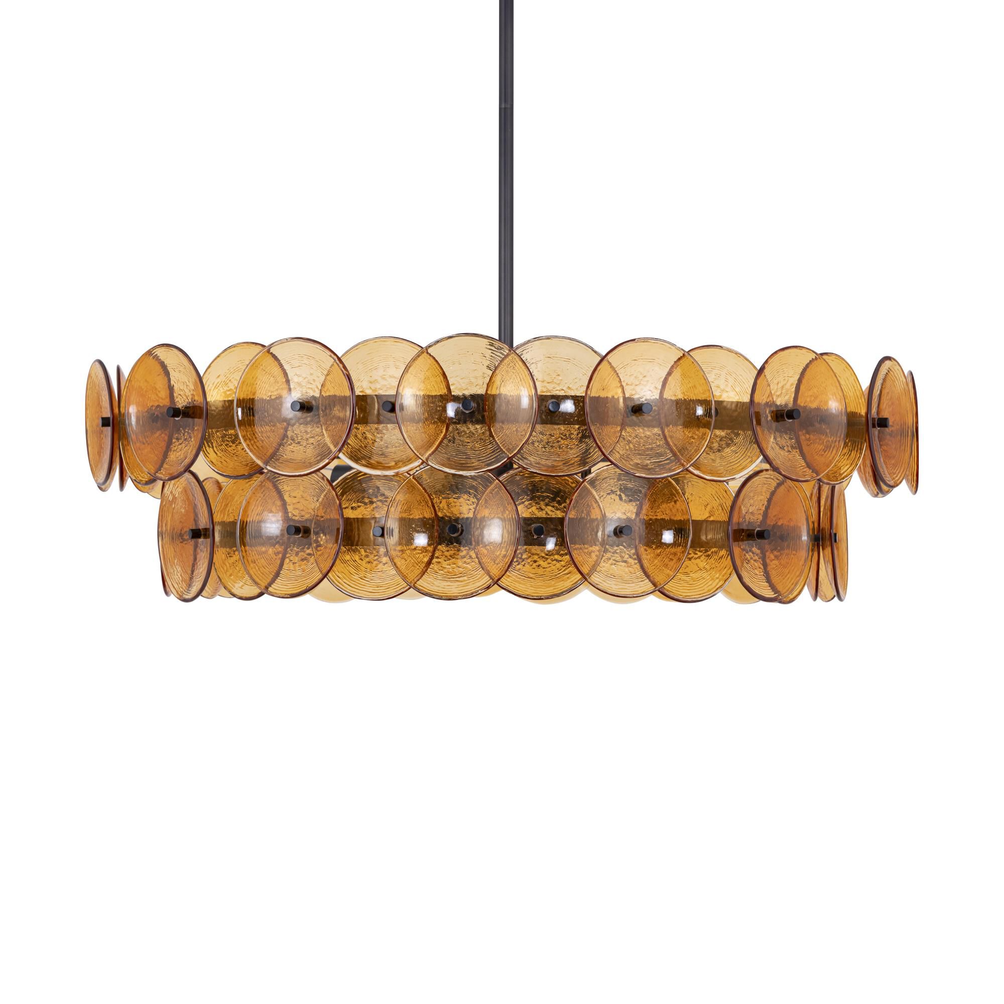 Shown in Gunmetal finish and Amber glass and Recycled Glass shade