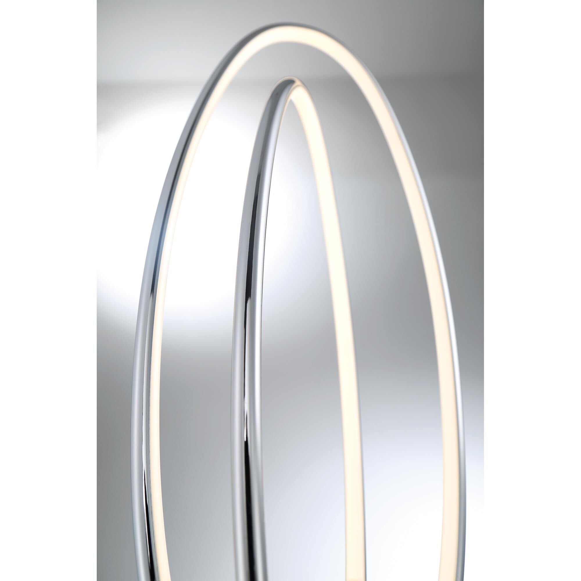 Shown in Chrome finish and Frosted glass