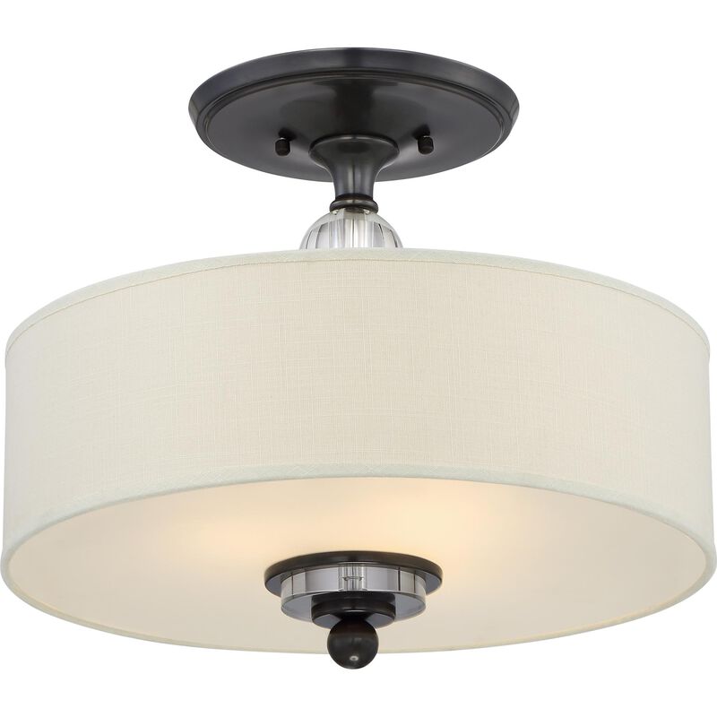 Downtown 17 Inch 3 Light Semi Flush Mount by Quoizel