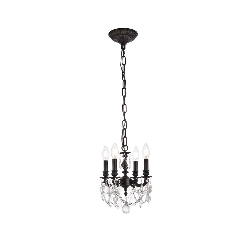 Lillie 10 Inch 4 Light Mini Chandelier by Elegant Lighting