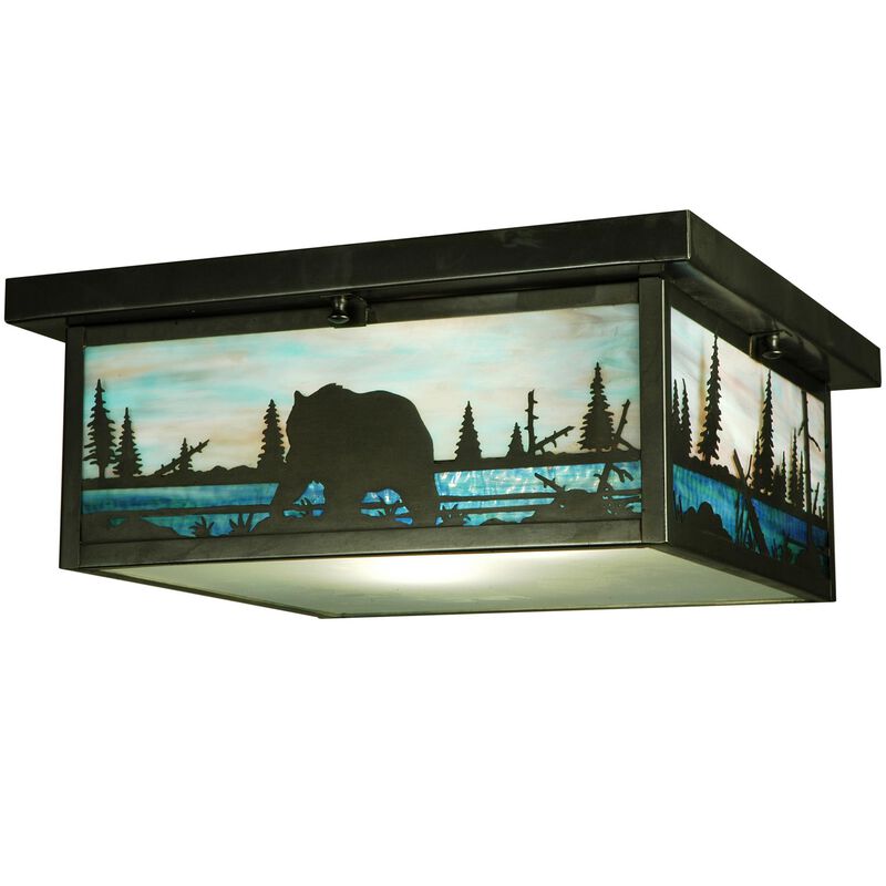 Bear Creek 23 Inch 2 Light Flush Mount by Meyda Lighting