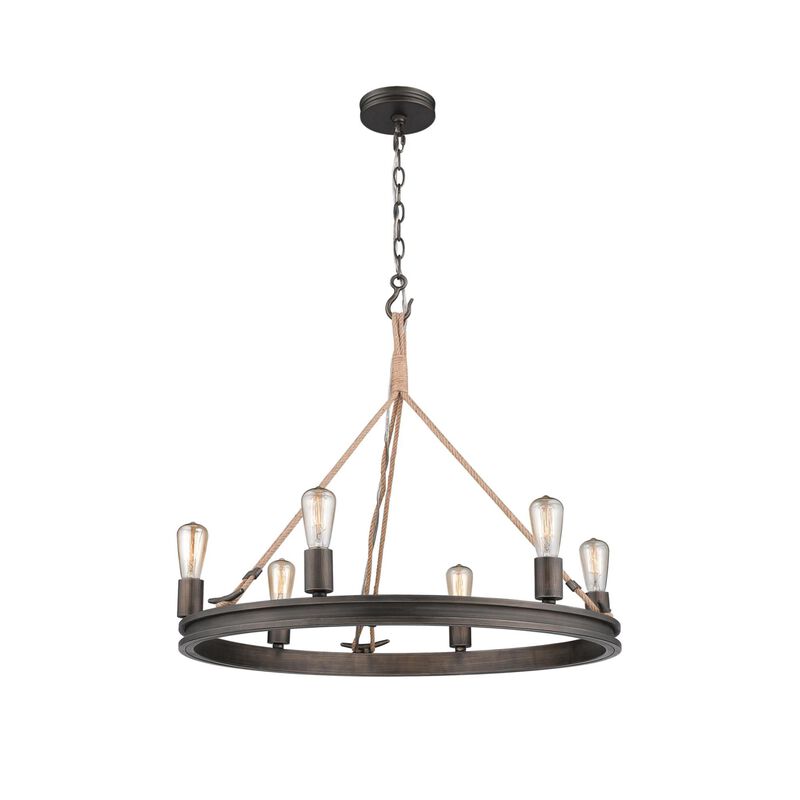 Chatham 26 Inch 6 Light Chandelier by Golden Lighting