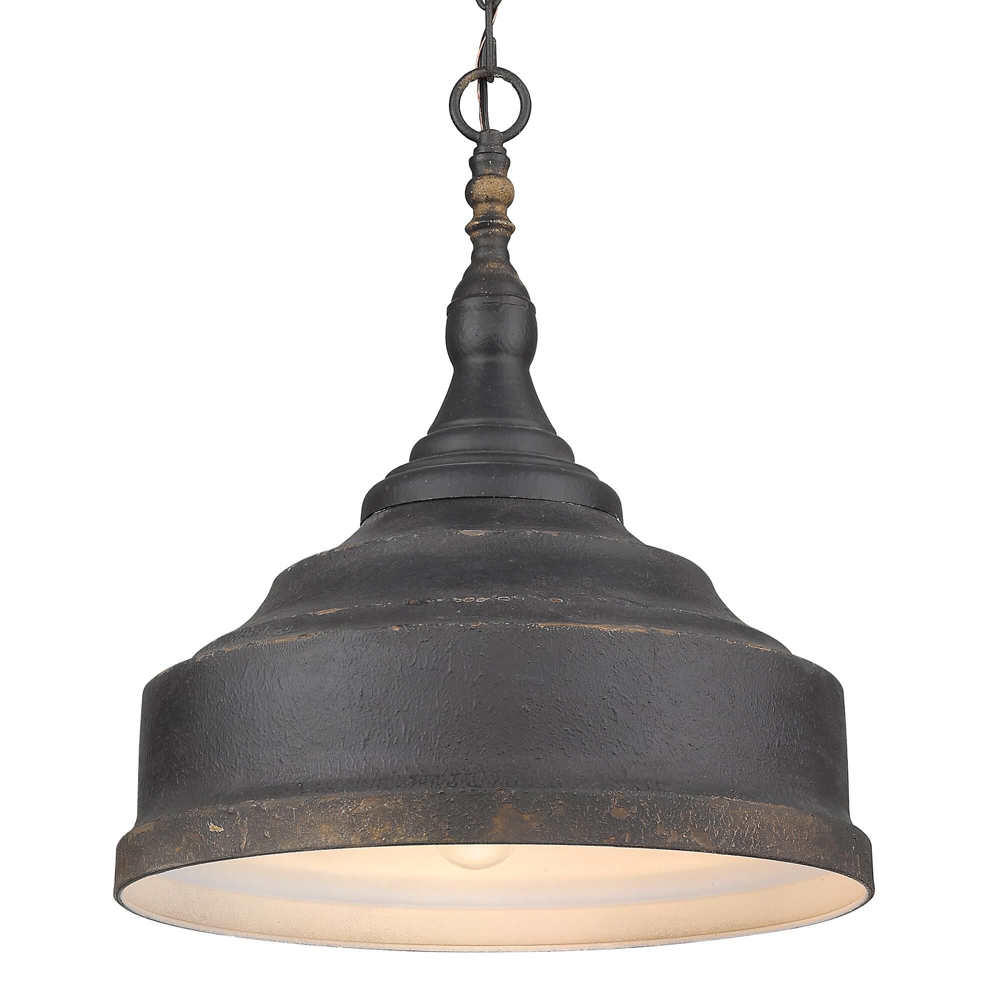 Shown in Antique Black Iron finish and Antique Black shade