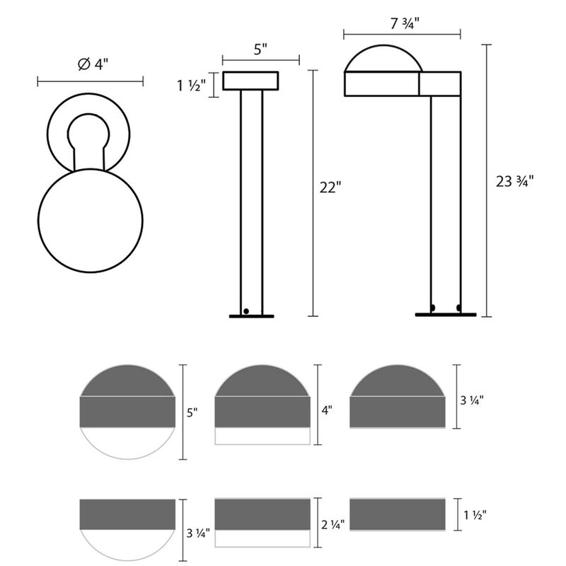 SONNEMAN Robert Sonneman Reals 23 Inch Bollard