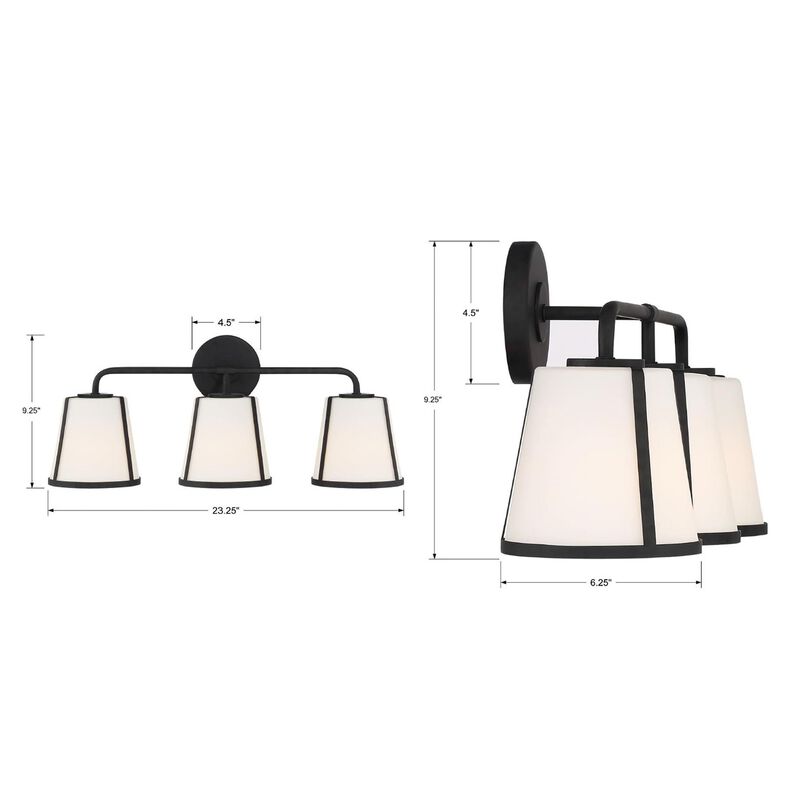 Fulton 3 Light Bath Vanity Light by Crystorama