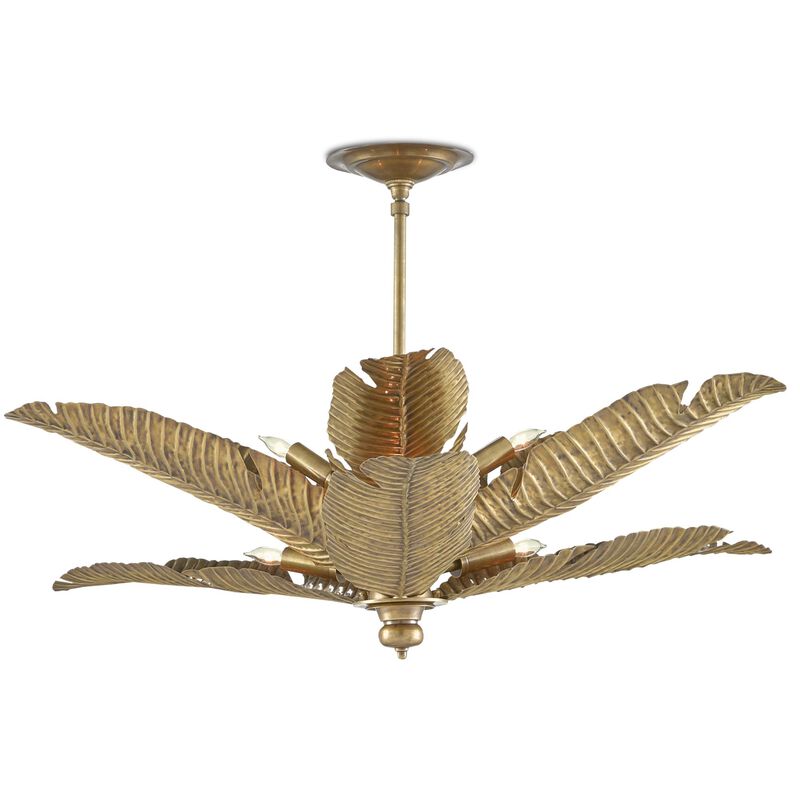 Tropical 6 Light Chandelier by Currey and Company