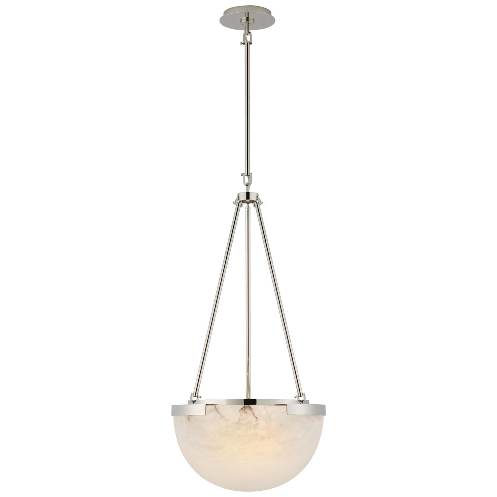 Shown in Polished Nickel finish and Alabaster glass