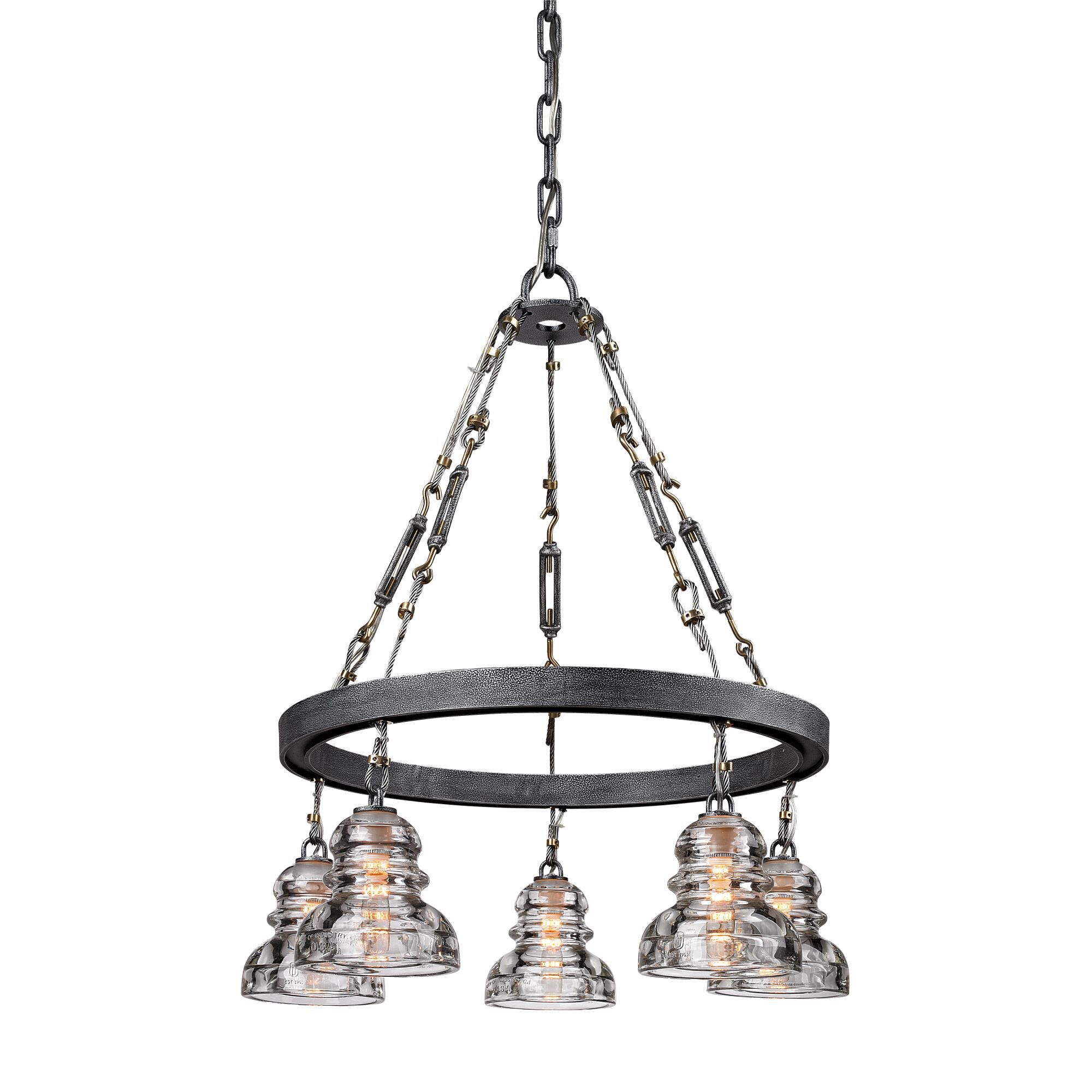 Shown in Old Silver finish and Clear glass and Historic Pressed Glass shade