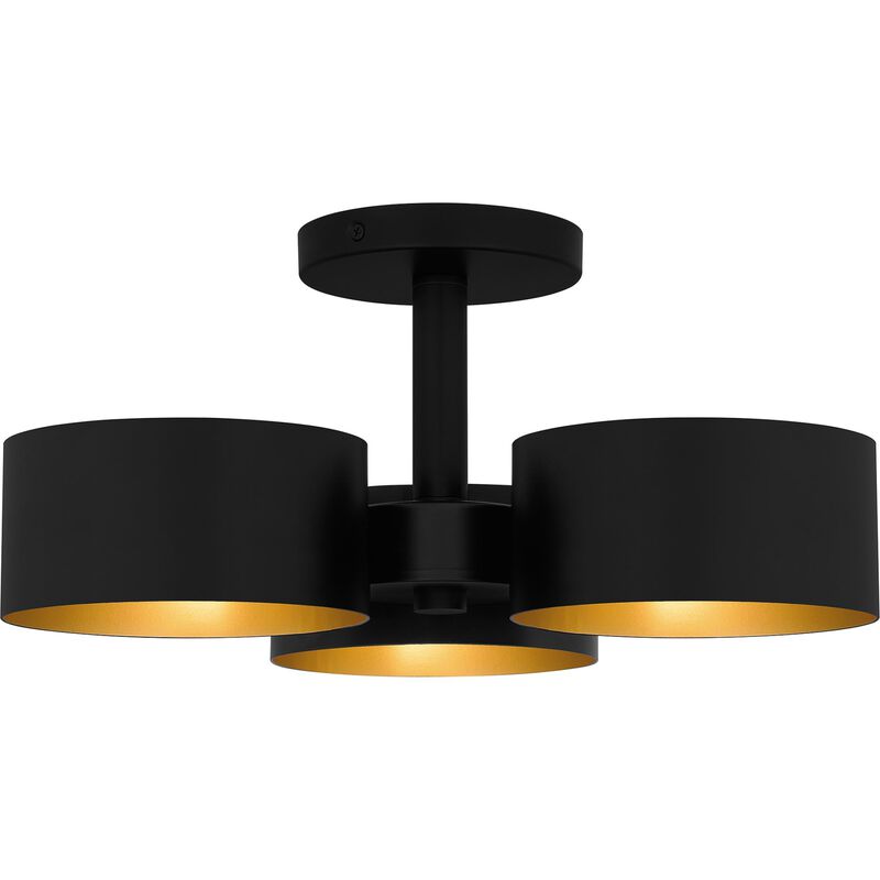 Nala 16 Inch 3 Light Semi Flush Mount by Quoizel