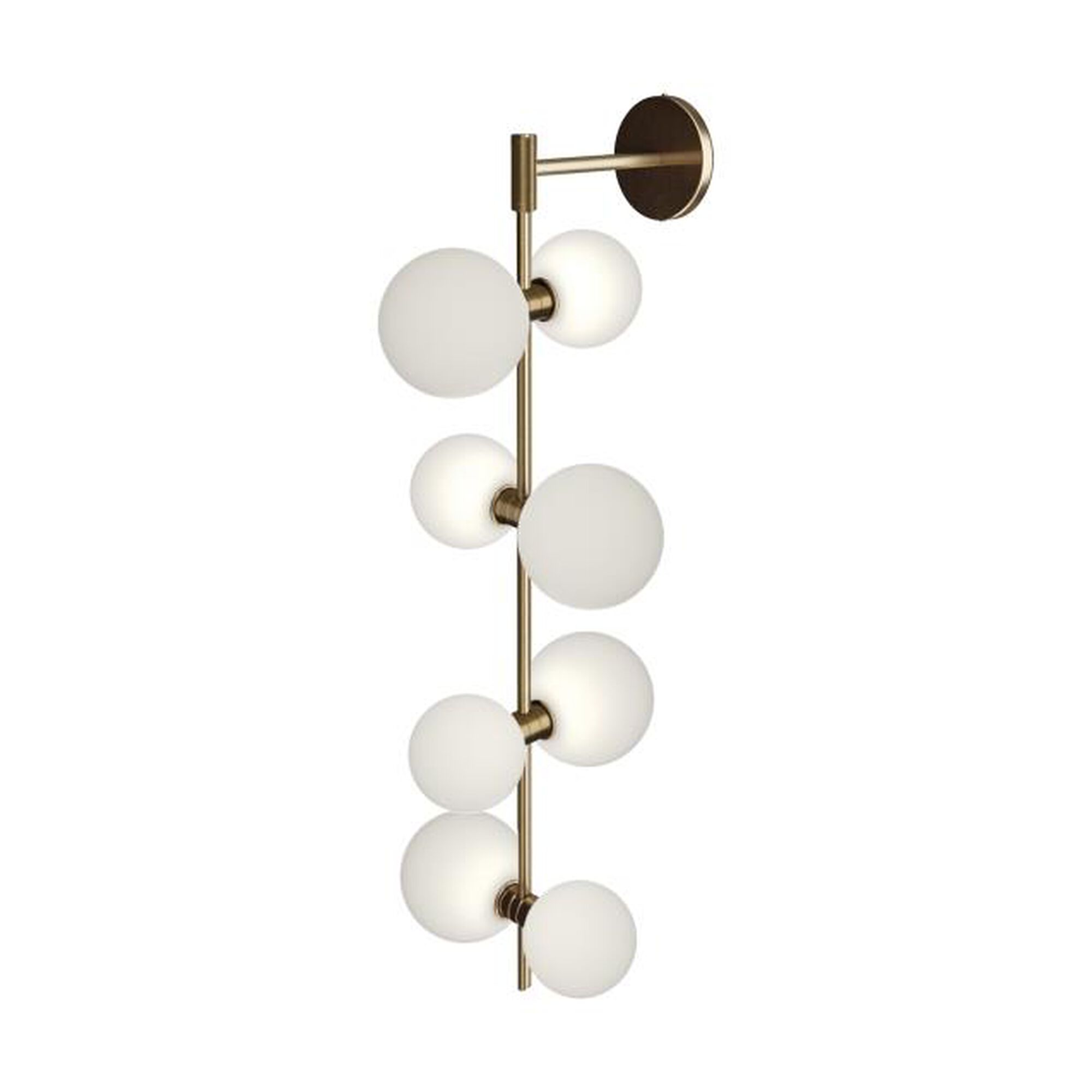 Shown in Aged Brass finish and Glass Orbs glass and Frosted Globes Or Cylinders shade