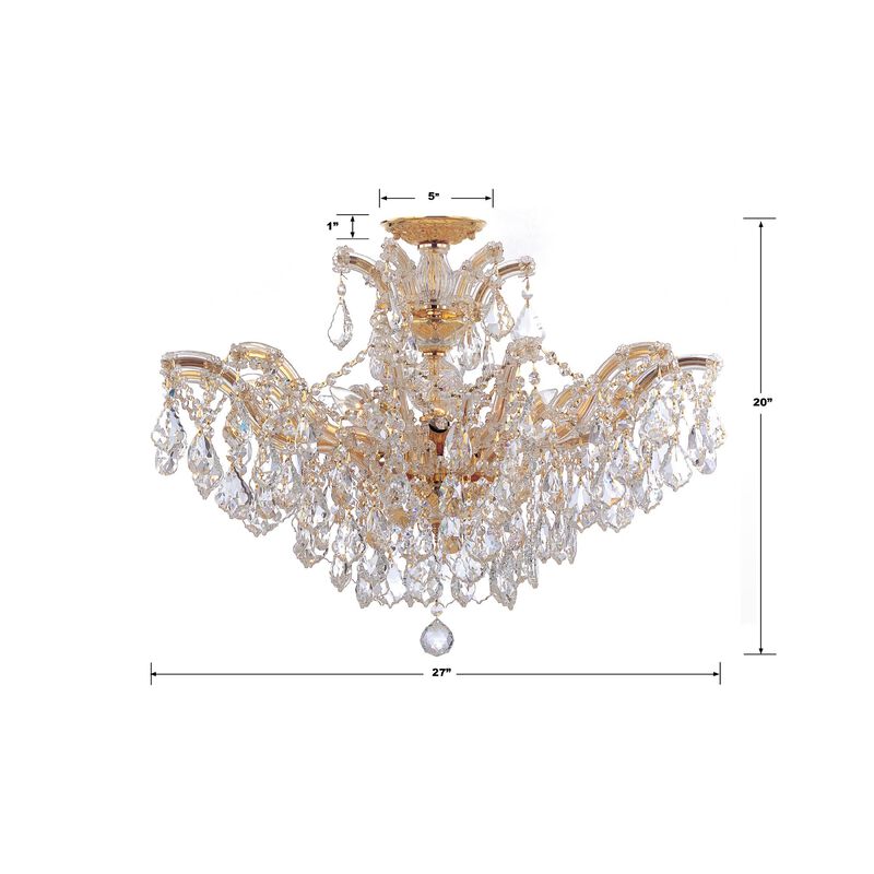 Maria Theresa 27 Inch 6 Light Chandelier by Crystorama