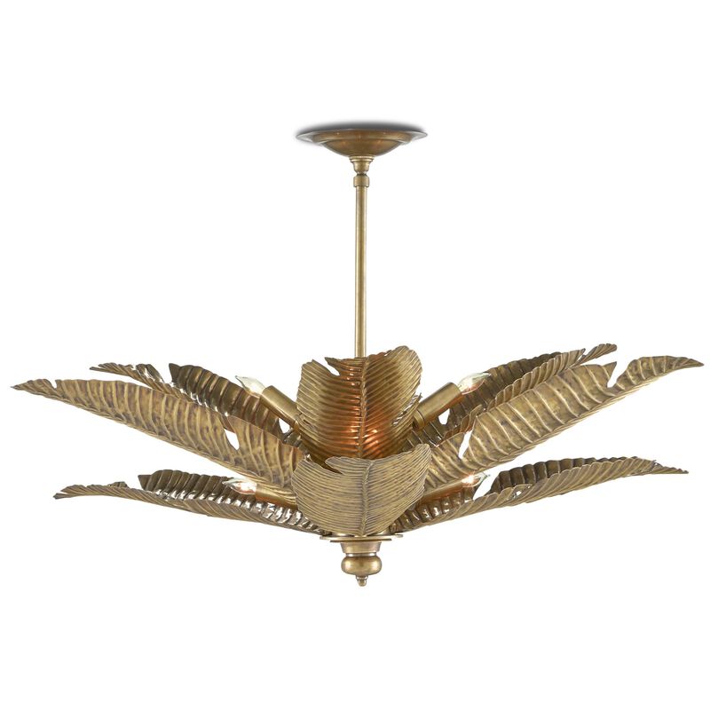 Tropical 6 Light Chandelier by Currey and Company