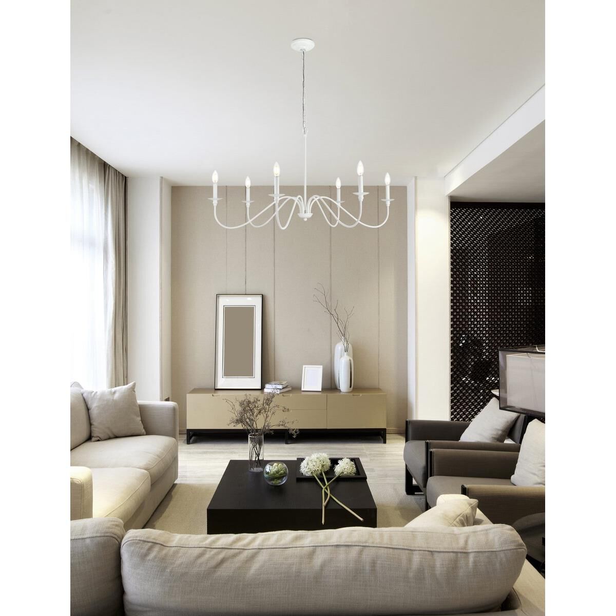 Rohan 42 Inch 6 Light Chandelier by Elegant Lighting