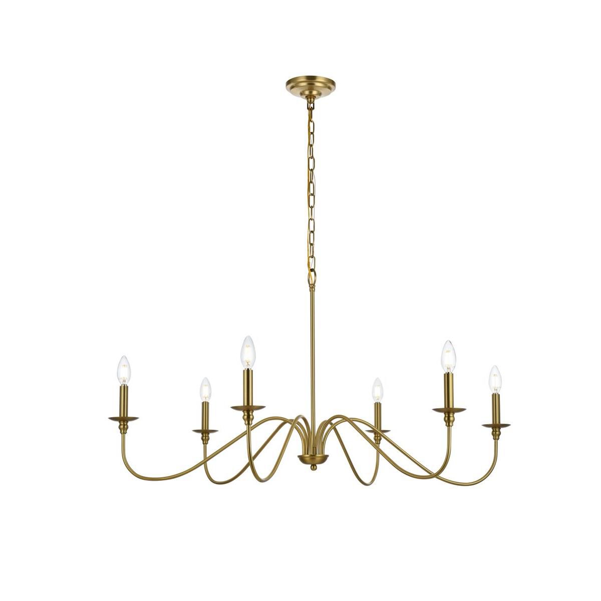 Rohan 42 Inch 6 Light Chandelier by Elegant Lighting