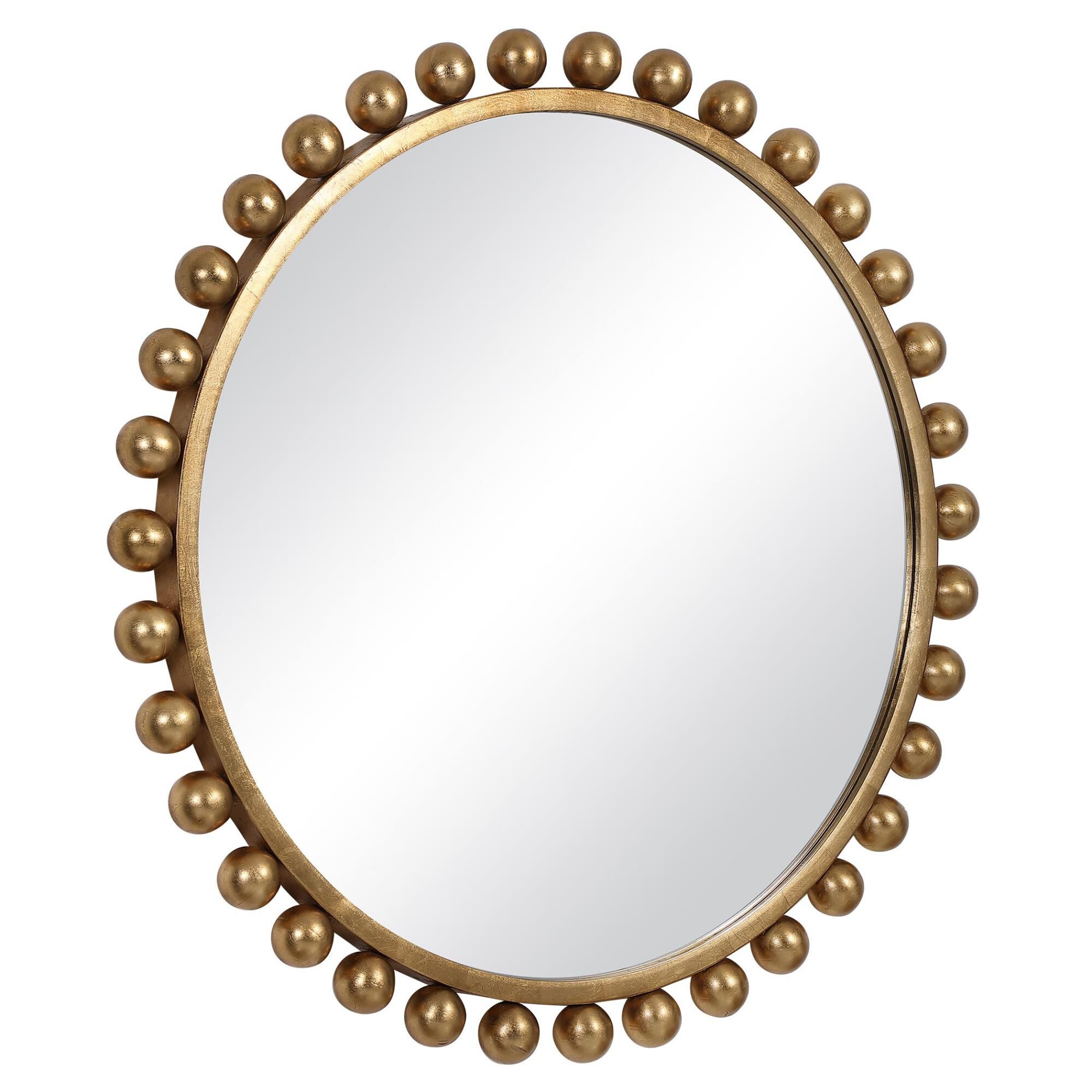 Shown in This Eye Catching Round Mirror Adds An Upscale Look And Sophisticated Style To Any Room By Showcasin finish