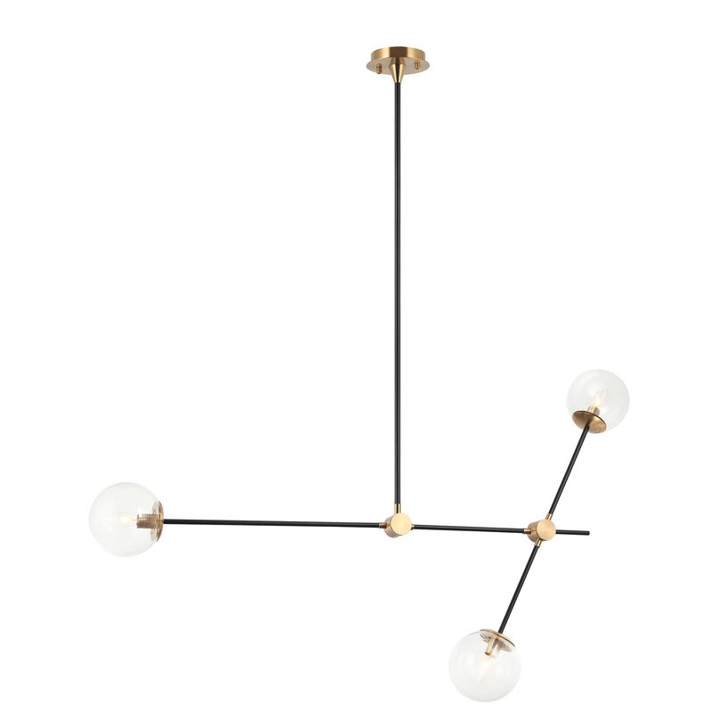 Cosmic 49 Inch 3 Light Linear Suspension Light by Matteo Lighting