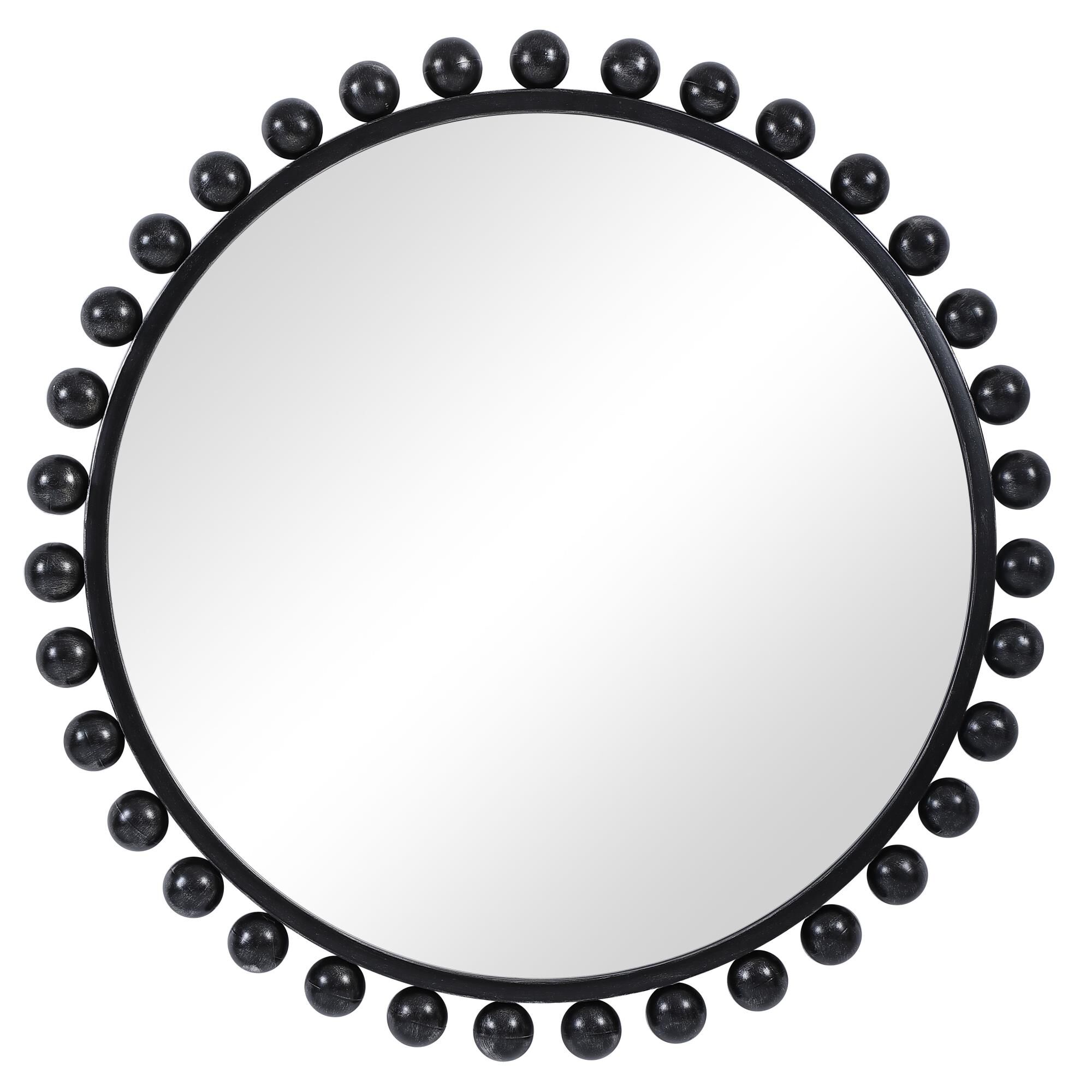 Shown in This Eye Catching Round Mirror Adds An Upscale Look And Sophisticated Style To Any Room By Showcasin finish