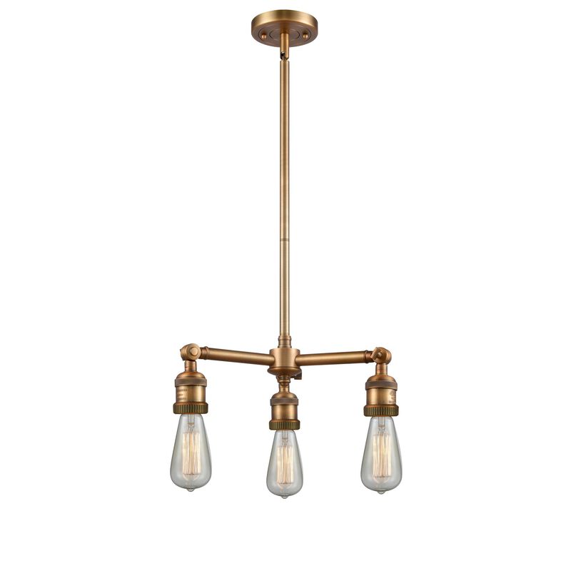 Bruno Marashlian Bare Bulb 15 Inch 3 Light Mini Chandelier by Innovations Lighting