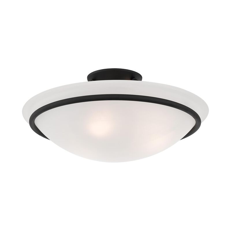 Newburgh 16 Inch 3 Light Semi Flush Mount by Livex Lighting