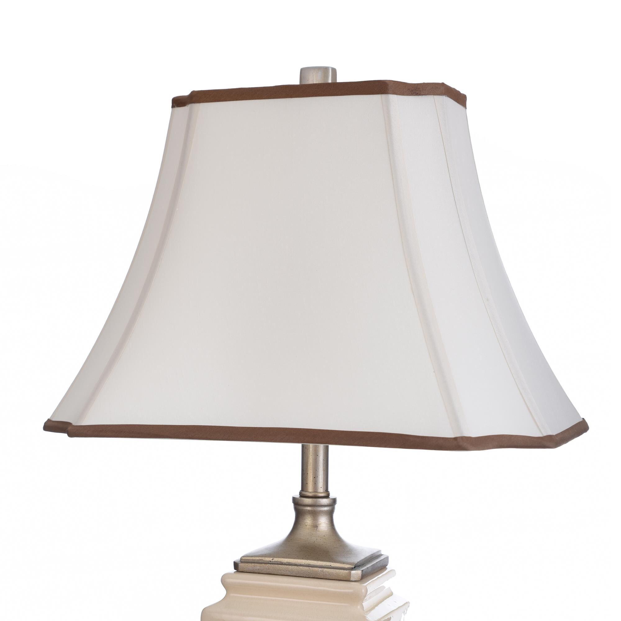 Shown in Cream Crackle finish and Off White/Cream Fabric shade