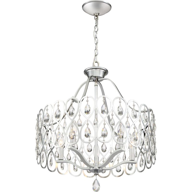 Lulu 22 Inch 5 Light Mini Chandelier by Quoizel