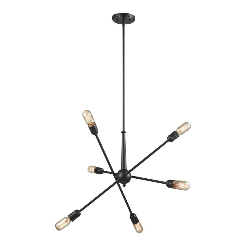 Delphine 28 Inch 6 Light Chandelier by ELK Lighting