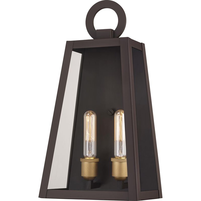 Poplar Point 19 Inch Tall 2 Light Outdoor Wall Light by Quoizel