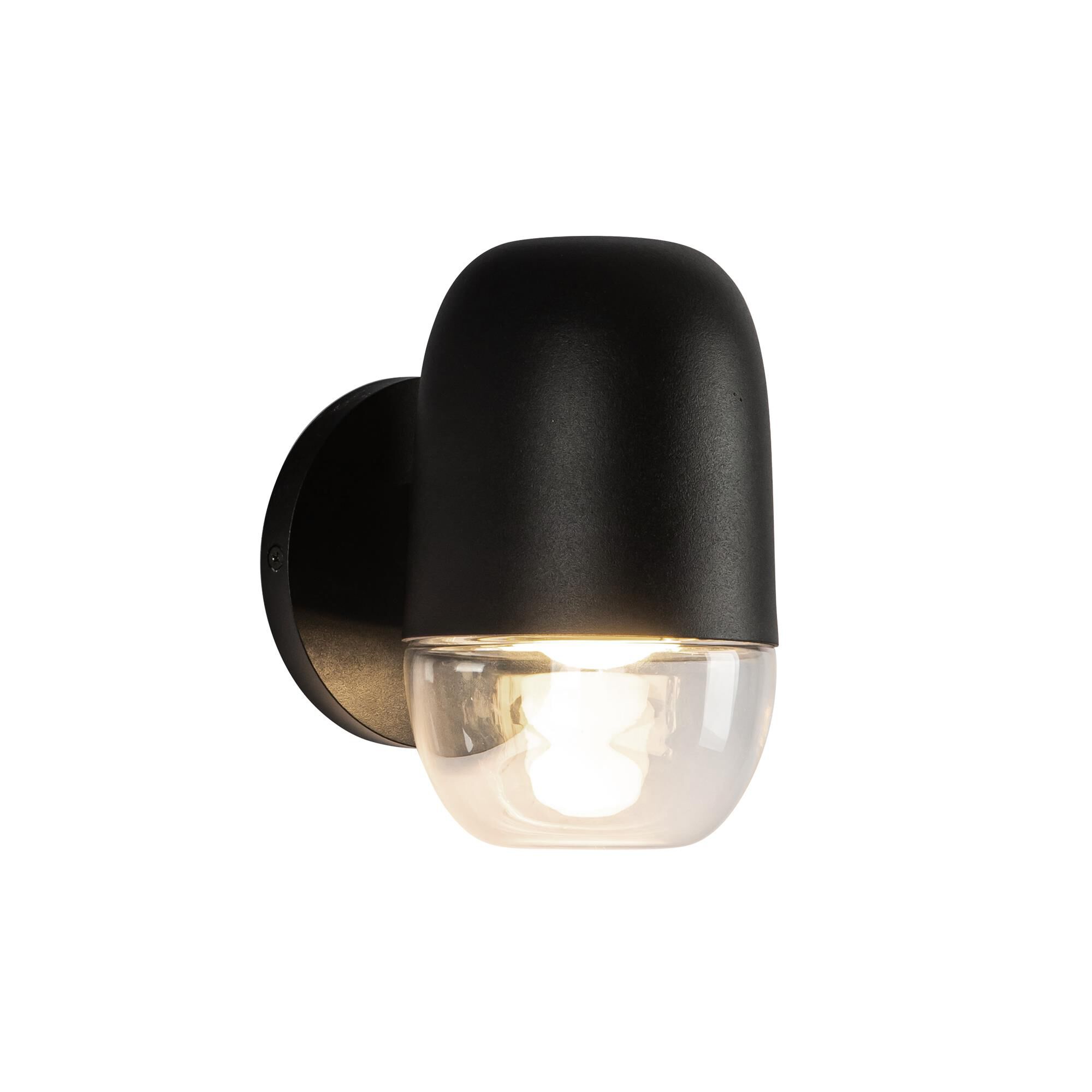 Shown in Black/Clear Glass finish and Clear Glass shade