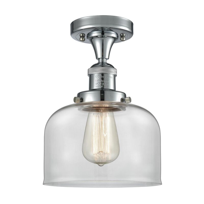 Bruno Marashlian Large Bell 8 Inch 1 Light LED Semi Flush Mount by Innovations Lighting