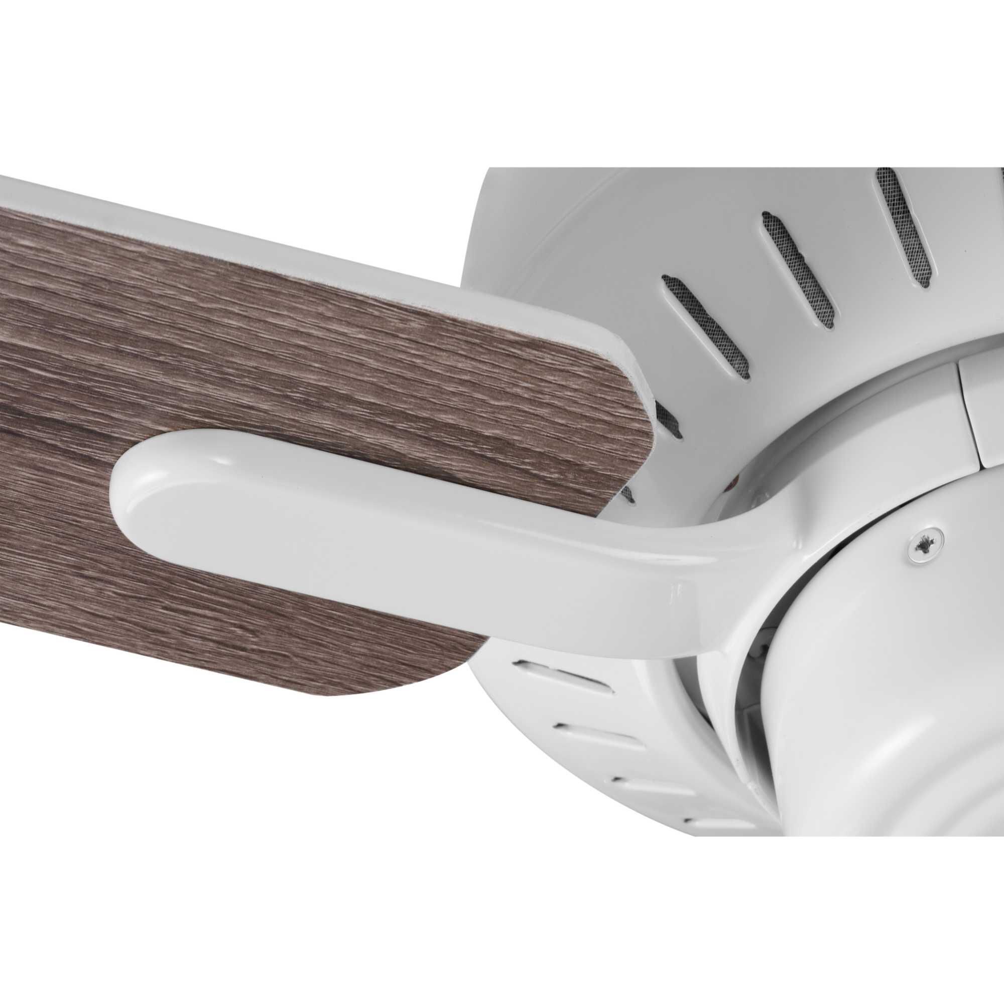 Shown in White finish and Fob Finish - Maple & Pull Chain Finish - Chrome accent