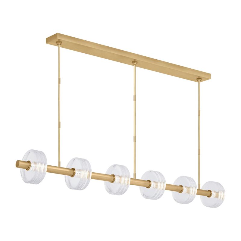 Kelly Wearstler Laurel 72 Inch 6 Light Linear Suspension Light by Visual Comfort Modern Collection