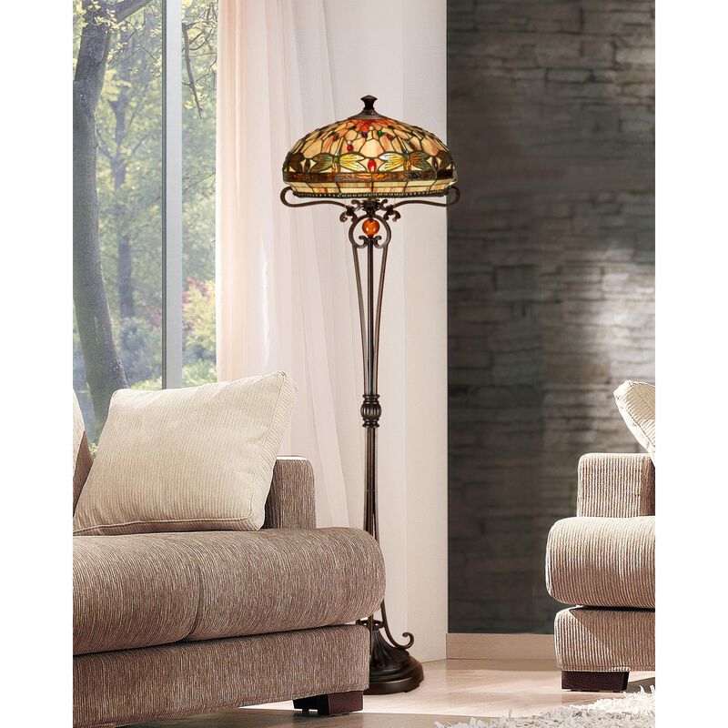 Briar Dragonfly 62 Inch Floor Lamp by Dale Tiffany