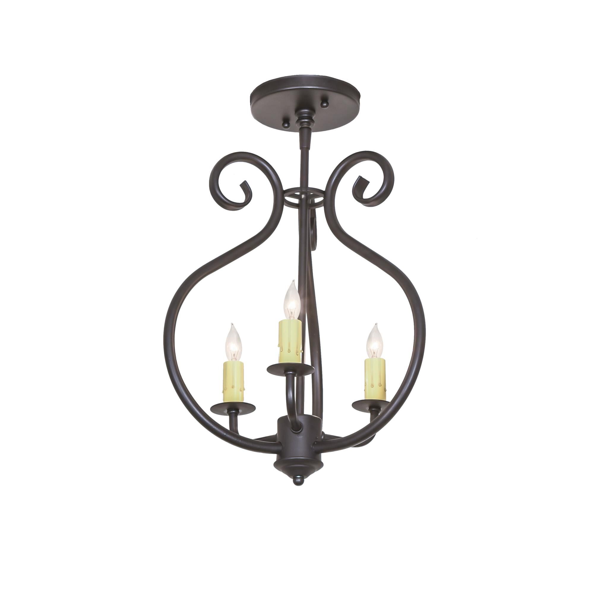 Shown in Black Satin Wrought Iron finish