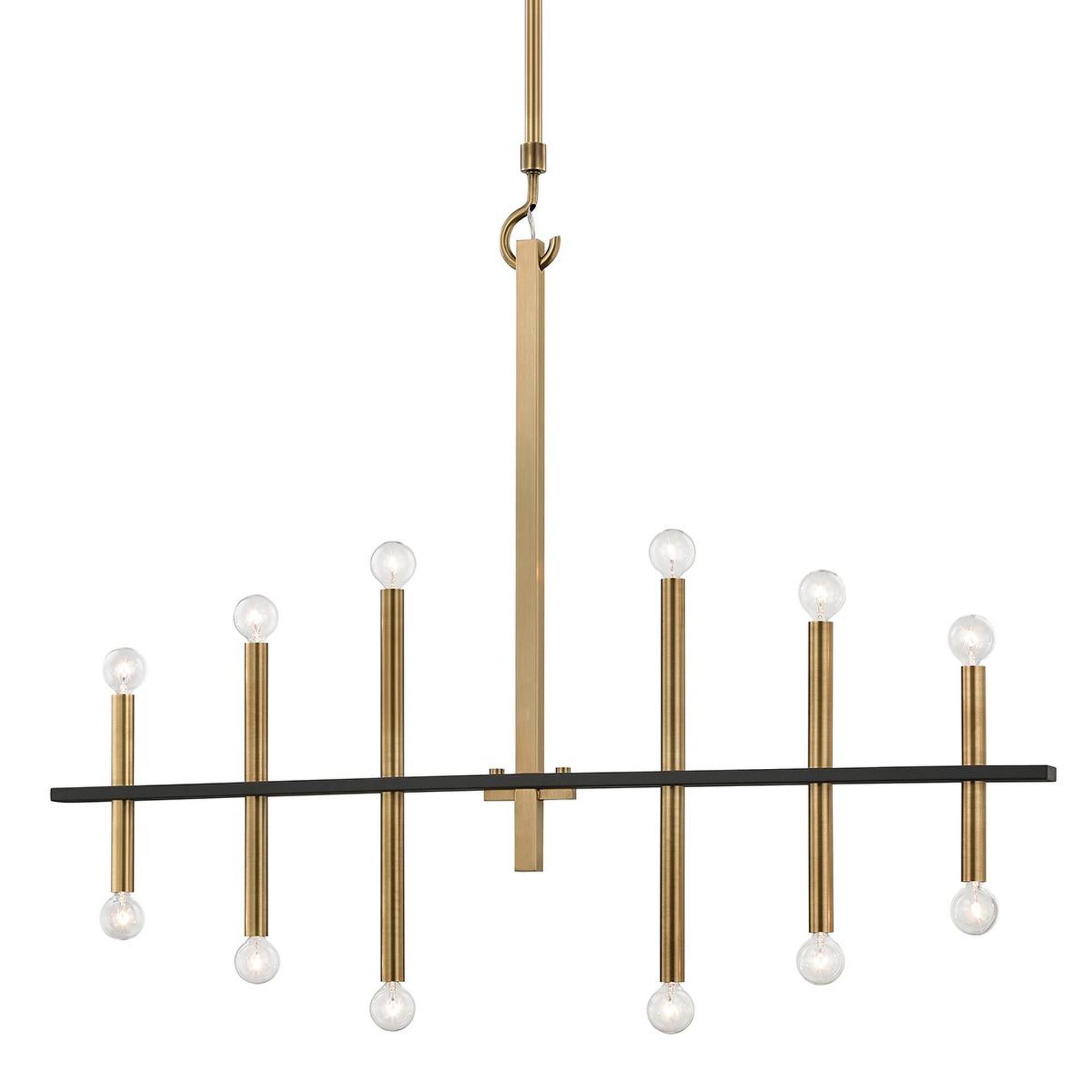 Shown in Aged Brass finish and Black accent