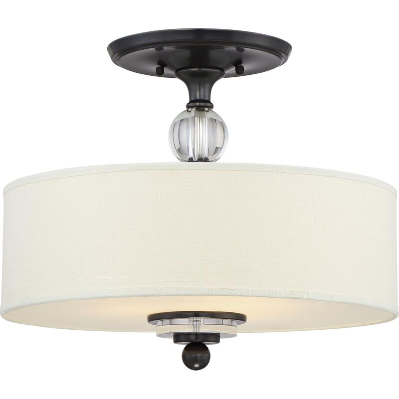 Downtown 17 Inch 3 Light Semi Flush Mount by Quoizel