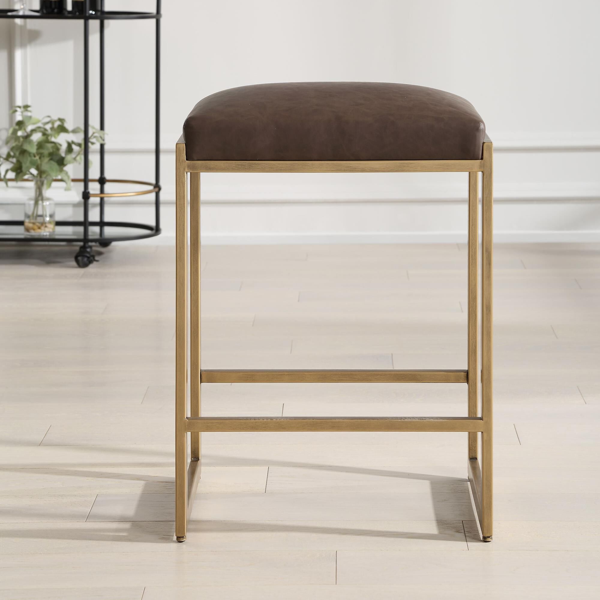 Shown in Clean Contemporary Lines Are Accented With Subtle Stylish Details. The Antique Brushed Brass Finishe finish