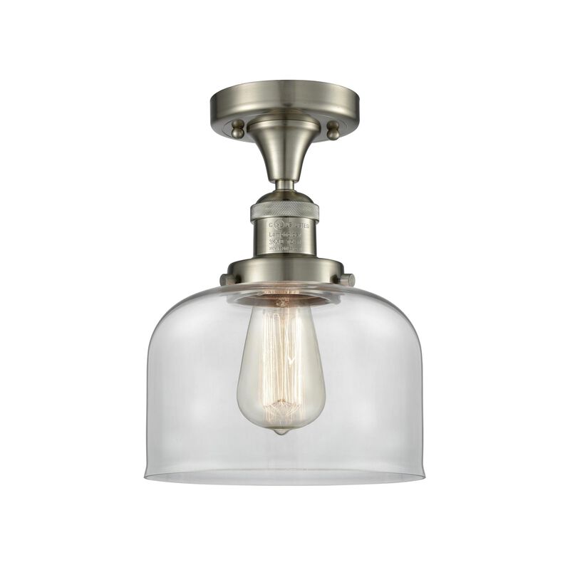 Bruno Marashlian Large Bell 8 Inch 1 Light LED Semi Flush Mount by Innovations Lighting