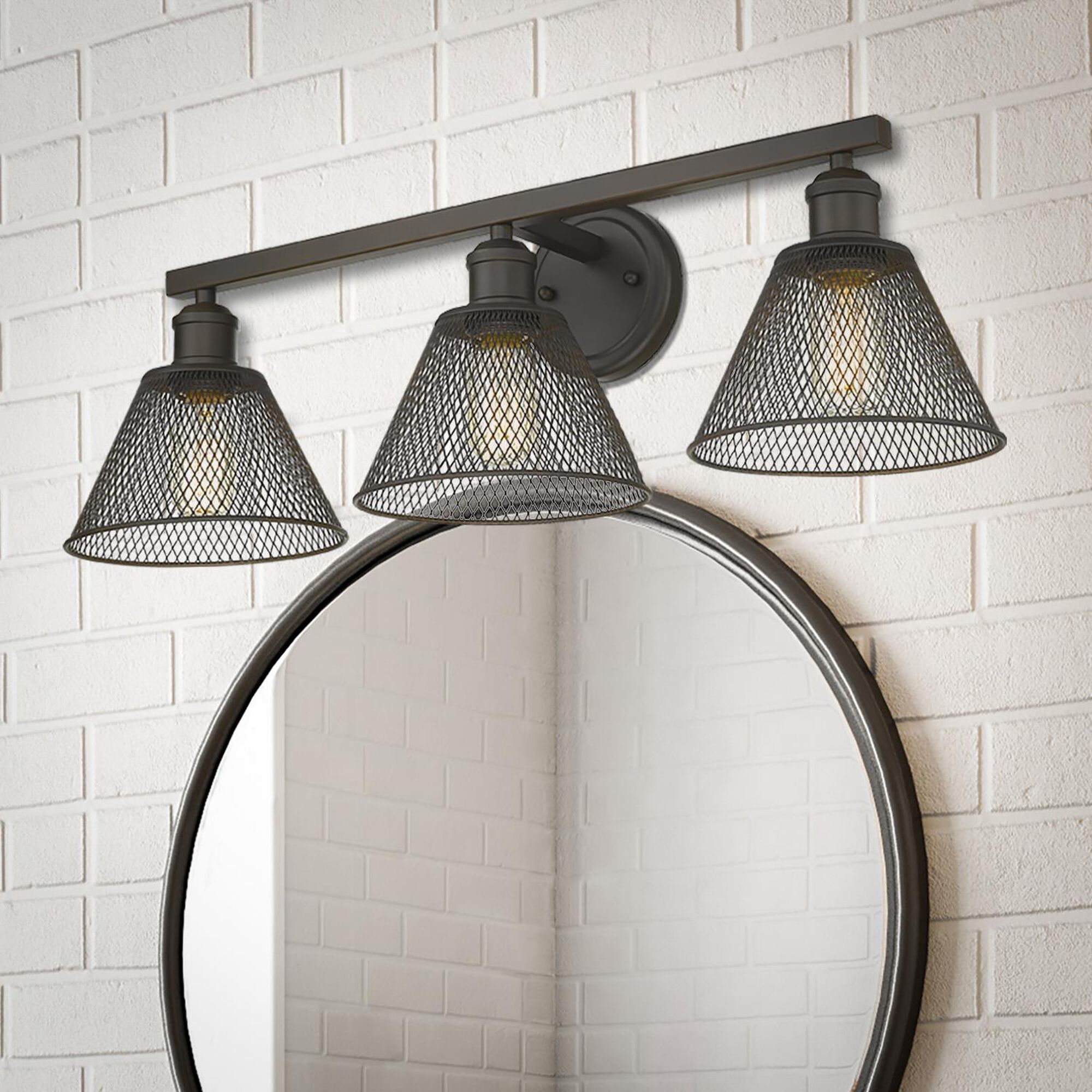 Shown in Rubbed Bronze finish and Rubbed Bronze shade