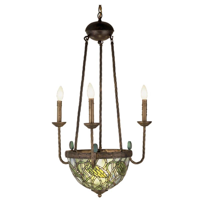 Lotus Bud 22 Inch 2 Light Mini Chandelier by Meyda Lighting